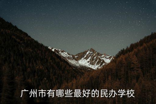 廣州市有哪些最好的民辦學校