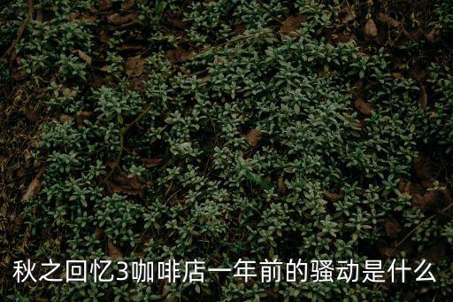 秋之回憶3咖啡店一年前的騷動是什么