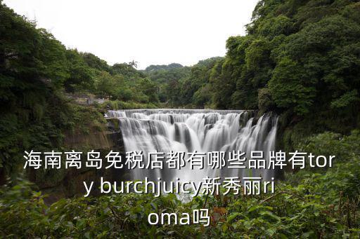 海南離島免稅店都有哪些品牌有tory burchjuicy新秀麗rioma嗎