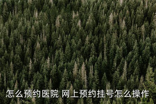 醫(yī)院掛號(hào)預(yù)約，怎樣預(yù)約掛號(hào)