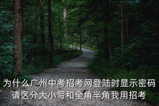 為什么廣州中考招考網(wǎng)登陸時(shí)顯示密碼請(qǐng)區(qū)分大小寫(xiě)和全角半角我用招考