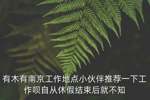 有木有南京工作地點小伙伴推薦一下工作唄自從休假結束后就不知