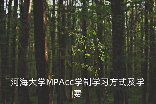 河海大學MPAcc學制學習方式及學費