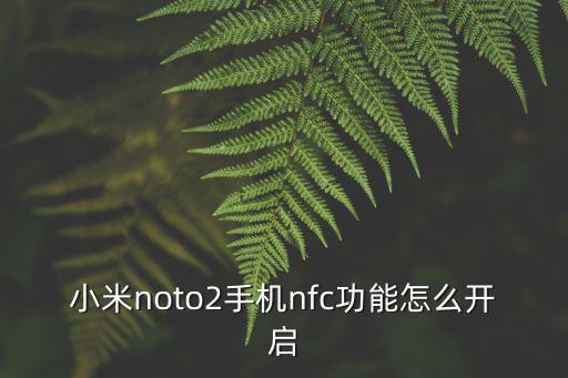 小米noto2手機nfc功能怎么開啟