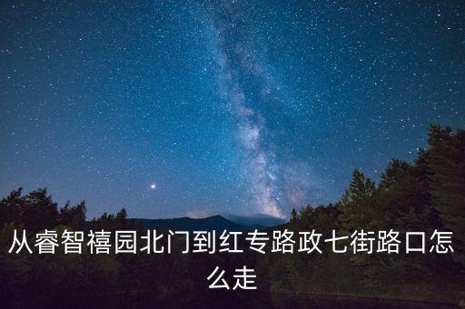 從睿智禧園北門到紅專路政七街路口怎么走