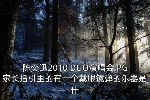 陳奕迅2010 DUO演唱會 PG家長指引里的有一個戴眼鏡彈的樂器是什