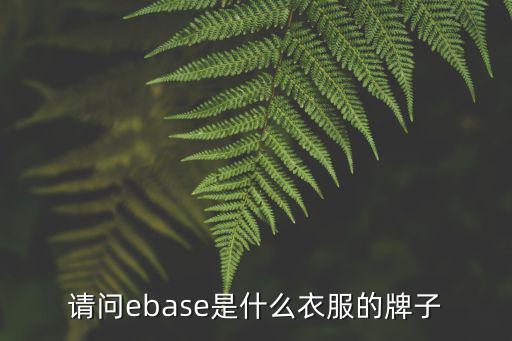 請問ebase是什么衣服的牌子