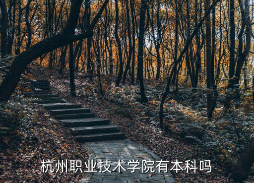 杭州職業技術學院有本科嗎