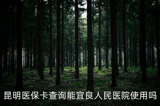 昆明醫(yī)保卡查詢(xún)能宜良人民醫(yī)院使用嗎