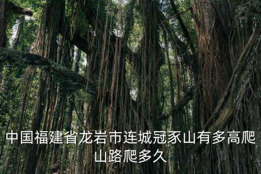 龍巖冠豸山，中國福建省龍巖市連城冠豕山有多高爬山路爬多久