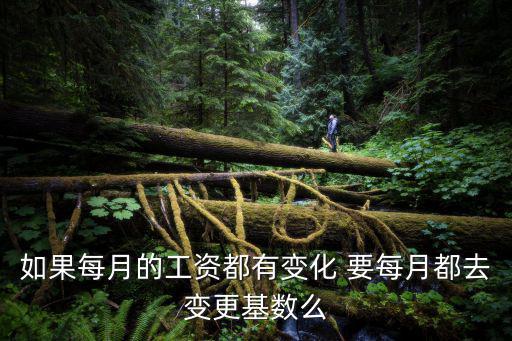 如果每月的工資都有變化 要每月都去變更基數(shù)么