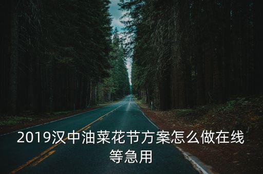2019漢中油菜花節(jié)方案怎么做在線等急用