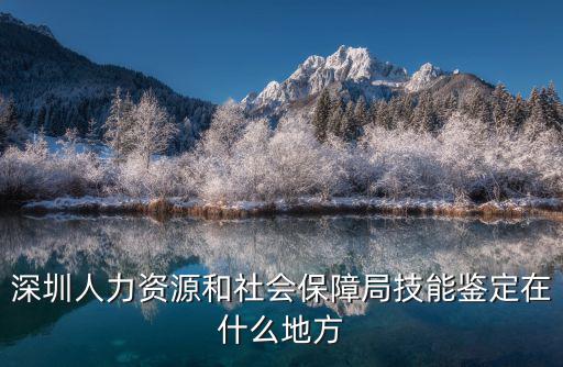 深圳人力資源和社會保障局技能鑒定在什么地方