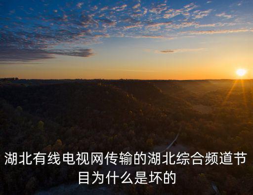 湖北有線電視網(wǎng)傳輸?shù)暮本C合頻道節(jié)目為什么是壞的