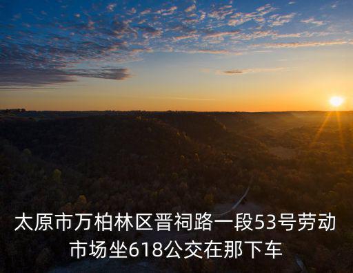 太原市萬柏林區晉祠路一段53號勞動市場坐618公交在那下車