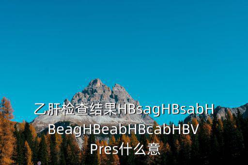 hbea，乙肝五項 HBeAb 代表啥 帶是什么意思