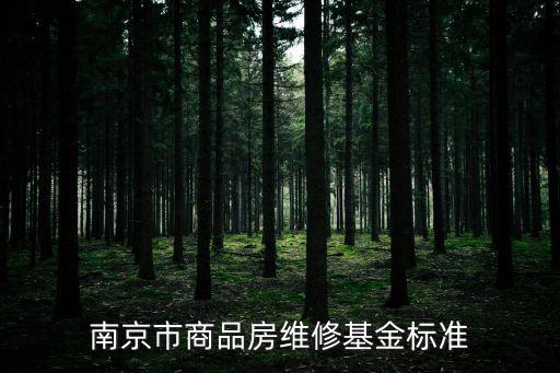 南京市商品房維修基金標(biāo)準(zhǔn)
