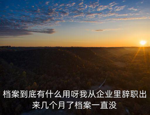 檔案有什么用，高考的時候檔案有沒有用