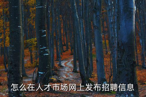 怎么在人才市場(chǎng)網(wǎng)上發(fā)布招聘信息
