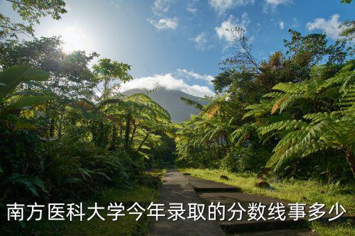 南方醫科大學今年錄取的分數線事多少