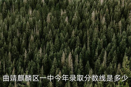曲靖麒麟區一中今年錄取分數線是多少