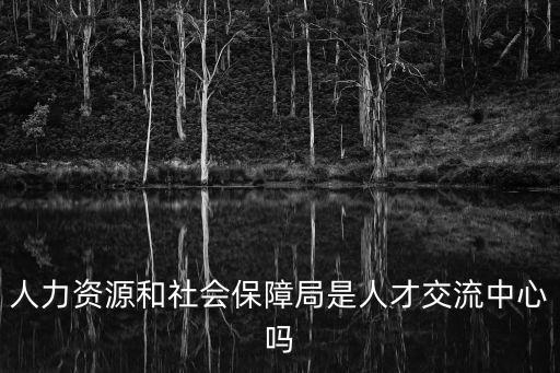 人力資源和社會保障局是人才交流中心嗎