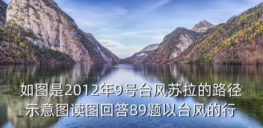 如圖是2012年9號臺風蘇拉的路徑示意圖讀圖回答89題以臺風的行