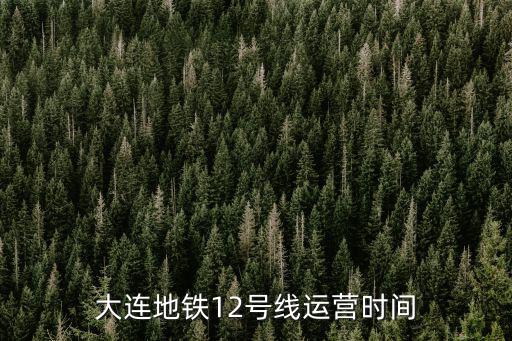 大連地鐵12號(hào)線運(yùn)營(yíng)時(shí)間