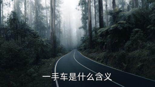 一手車是什么含義