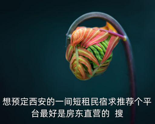 想預定西安的一間短租民宿求推薦個平臺最好是房東直營的  搜