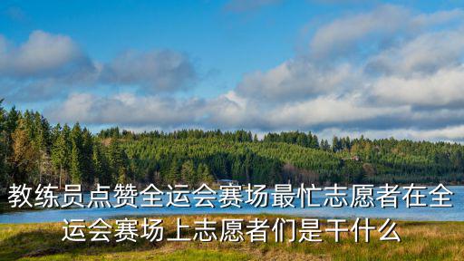 全運會志愿者，全運會城市志愿者具體工作是什么