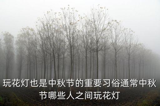 玩花燈也是中秋節(jié)的重要習(xí)俗通常中秋節(jié)哪些人之間玩花燈