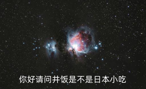 你好請問井飯是不是日本小吃