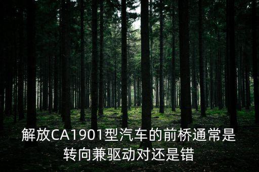 解放CA1901型汽車的前橋通常是轉向兼驅動對還是錯