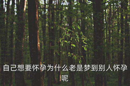 自己想要懷孕為什么老是夢到別人懷孕呢