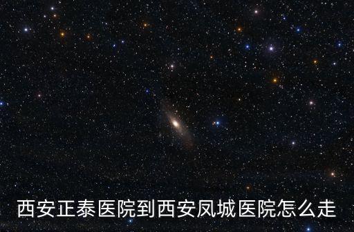 西安正泰醫院到西安鳳城醫院怎么走