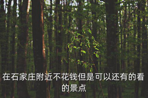 在石家莊附近不花錢但是可以還有的看的景點
