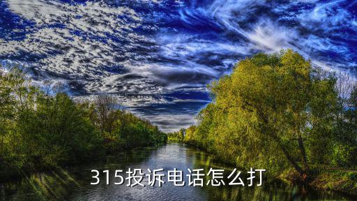 315投訴電話怎么打