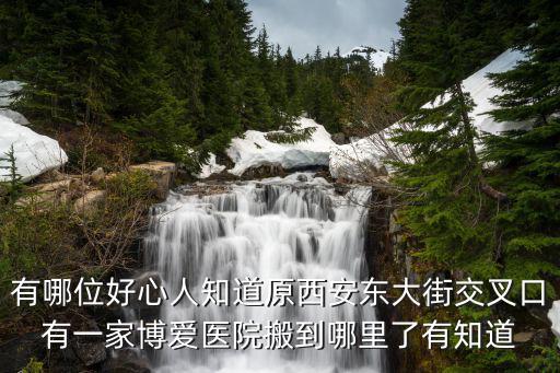 有哪位好心人知道原西安東大街交叉口有一家博愛醫院搬到哪里了有知道