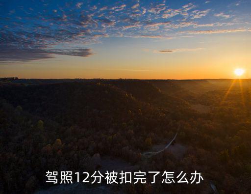 駕照12分被扣完了怎么辦