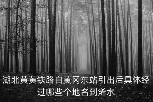 湖北黃黃鐵路自黃岡東站引出后具體經過哪些個地名到浠水