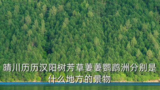 鸚鵡洲，叨叨令鸚鵡洲是怎樣的一個地方