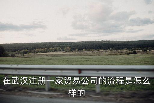 在武漢注冊一家貿易公司的流程是怎么樣的