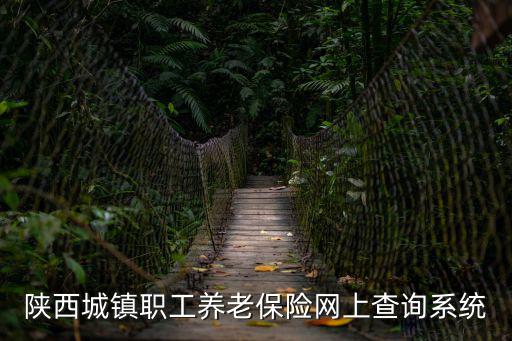 陜西城鎮(zhèn)職工養(yǎng)老保險(xiǎn)網(wǎng)上查詢系統(tǒng)