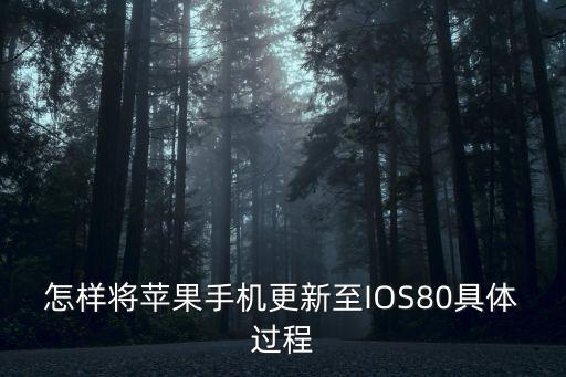 怎樣將蘋果手機更新至IOS80具體過程