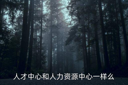 人才中心和人力資源中心一樣么