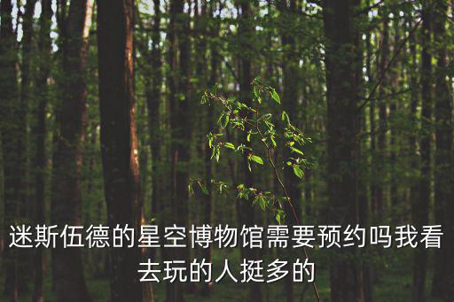 迷斯伍德的星空博物館需要預約嗎我看去玩的人挺多的