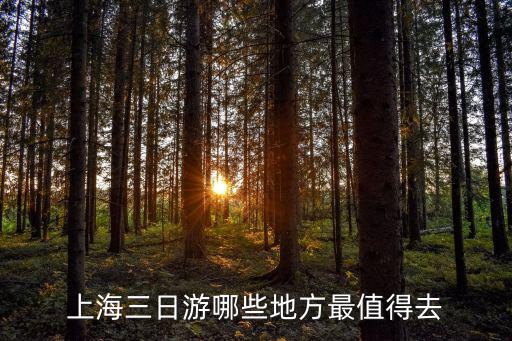 上海三日游哪些地方最值得去