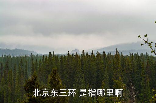 北京東三環(huán) 是指哪里啊