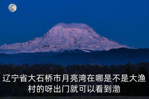 遼寧省大石橋市月亮灣在哪是不是大漁村的呀出門就可以看到渤